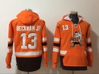 Cleveland Browns #13 Odell Beckham Jr Orange New Style Football Hoodie