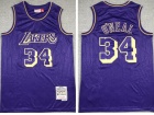 Los Angeles Lakers #34 Shaquille O'Neal Purple Mouse Year Jersey