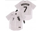 Nike Chicago White Sox #7 Tim Anderson White Flexbase Jersey