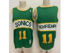 Seattle SuperSonics #11 Detlef Schrempf Green Throwbacck Jersey