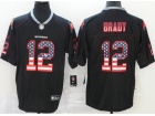 Tampa Bay Buccaneers #12 Tom Brady Black USA Flag Fashion Vapor Limited Jersey