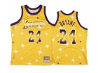 Los Angeles Lakers #24 Kobe Bryant Gold Hwc Starry Jersey