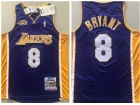 Los Angeles Lakers #8 Kobe Bryant purple 2000-01 Throwback Jersey