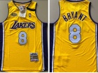 Los Angeles Lakers #8 Kobe Bryant Yellow 1999-2000 Throwback Jersey