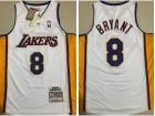 Los Angeles Lakers #8 Kobe Bryant White 2003-04 Throwback Jersey