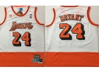 Los Angeles Lakers #24 Kobe Bryant White Orange Throwback Jersey