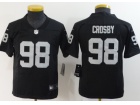 Youth Oakland Raiders #98 Maxx Crosby Black Vapor Limited Jersey