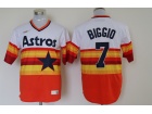 Nike Houston Astros #7 Craig Biggio Orange Rainbow Cool Base Jersey