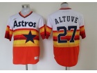 Nike Houston Astros #27 Jose Altuve Orange Rainbow Cool Base Jersey