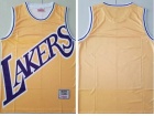 Los Angeles Lakers Yellow Mitchell&Ness Big Face Jersey