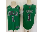 Adidas Chicago Bulls #1 Derrick Rose Green Jersey