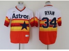 Nike Houston Astros #34 Nolan Ryan Orange Rainbow Jersey