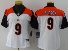 Woman Cincinnati Bengals #9 Joe Burrow White Vapor Limited Jersey