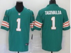 Miami Dolphins #1 Tua Tagovailoa Green Color Rush Limited Jersey