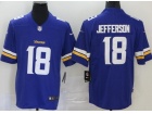 Minnesota Vikings #18 Justin Jefferson Purple Vapor Untouchable Limited Jersey