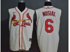 Nike St. Louis Cardinals #6 Stan Musial Cream Vest Jersey