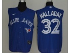 Nike Toronto Blue Jays #32 Roy Halladay Blue Vest Jersey