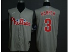 Nike Philadelphia Phillies #3 Bryce Harper Gray Vest Jersey