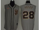 Nike San Francisco Giants #28 Buster Posey Gray Vest Jersey