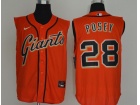 Nike San Francisco Giants #28 Buster Posey Orange Vest Jersey