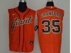 Nike San Francisco Giants #35 Brandon Crawford Orange Vest Jersey