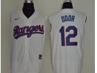 Nike Texas Rangers #12 Rougned Odor White Throwback Vest Jersey