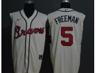 Nike Atlanta Braves #5 Freddie Freeman Cream Vest Jersey