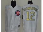 Nike Chicago Cubs #12 Kyle Schwarber White Program Vest Jersey