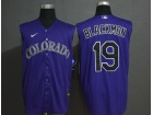 Nike Colorado Rockies #19 Charlie Blackmon Purple Vest Jersey