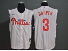 Nike Philadelphia Phillies #3 Bryce Harper White Vest Jersey