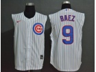 Nike Chicago Cubs #9 Javier Baez White Vest Jersey