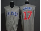 Nike Chicago Cubs #17 Kris Bryant Gray 