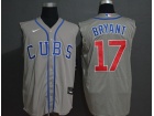 Nike Chicago Cubs #17 Kris Bryant Gray 