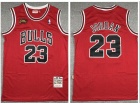 Chicago Bulls #23 Michael Jordan Red With NBA Finals Patch Jersey