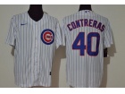 Nike Chicago Cubs #40 Willson Contreras White Cool Base Jersey