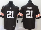 Cleveland Browns #21 Denzel Ward Brown New Style VaporLimited Jersey