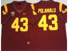 USC Trojans #43 Troy Polamalu Red Limited Jersey