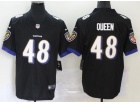 Baltimore Ravens #48 Patrick Queen Black Vapor Limited Jersey