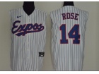 Nike Montreal Expos #14 Pete Rose White Vest Jersey