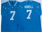 North Carolina  #7 Sam Howell Blue Limited Jerseys