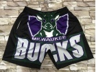 Milwaukee Bucks Black Mitchell&Ness Big Face Short