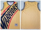 Golden State Warriors Gold Mitchell&Ness Big Face Jersey