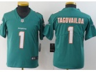 Youth Miami Dolphins #1 Tua Tagovailoa Green Vapor Untouchable Limited Jersey