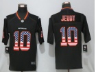 Denver Broncos #10 Jerry Jeudy Black USA Flag Vapor Limited Jersey