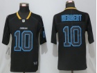 Los Angeles Chargers #10 Justin Herbert Black Lights Out Vapor Limited Jersey