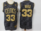 Boston Celtics #33 Larry Bird Black Golden Throwback Jersey