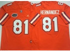 Florida Gators #81 Aaron Hernandez Orange Limited Jersey