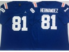 Florida Gators #81 Aaron Hernandez Blue Limited Jersey