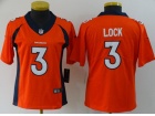 Woman Denver Broncos #3 Drew Lock Orange Limited Jersey