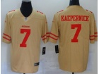 San Francisco 49ers #7 Colin Kaepernick Yellow Inverted Legend Limited Jersey